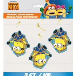 Minions Hanging Swirl Decorations | 3ct