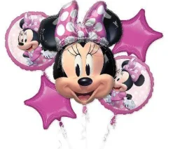 Minnie Mouse Balloon Bouquet | 5 pcs