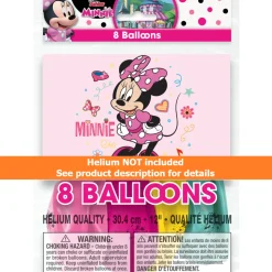 Minnie Mouse latex balloons 12" | 8ct