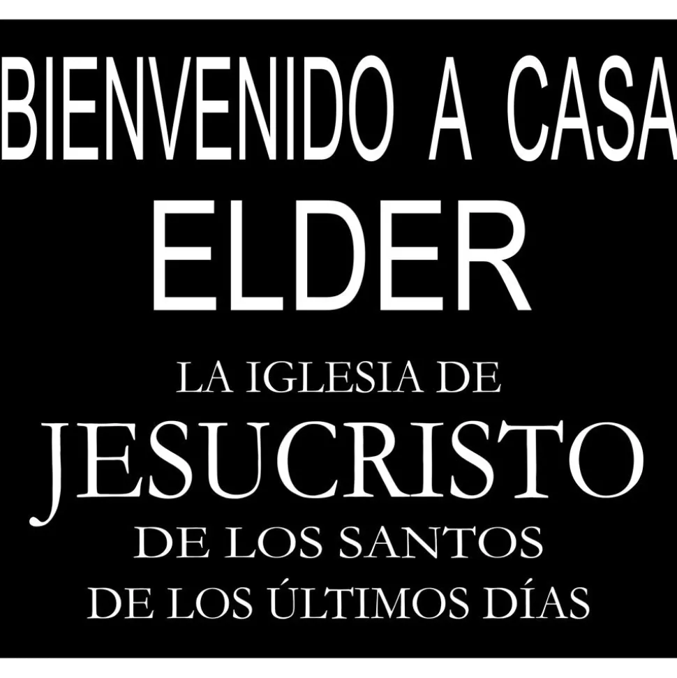 Missionary Welcome Home Elder/Sister! English or Spanish Door Banner, 24" x 21.5" | 1ct