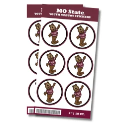 Missouri State Youth Mascot Boomer The Bear Sticker 2" | 24ct