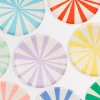 Mixed Stripe Paper Side Plates | 8ct