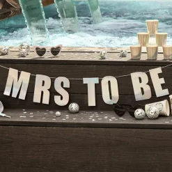 Mrs To Be Iridescent Letter Banner | 1ct