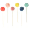 Multi Pompom Cake Toppers | 6ct