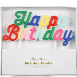 Multicolor Happy Birthday Candle | 1ct