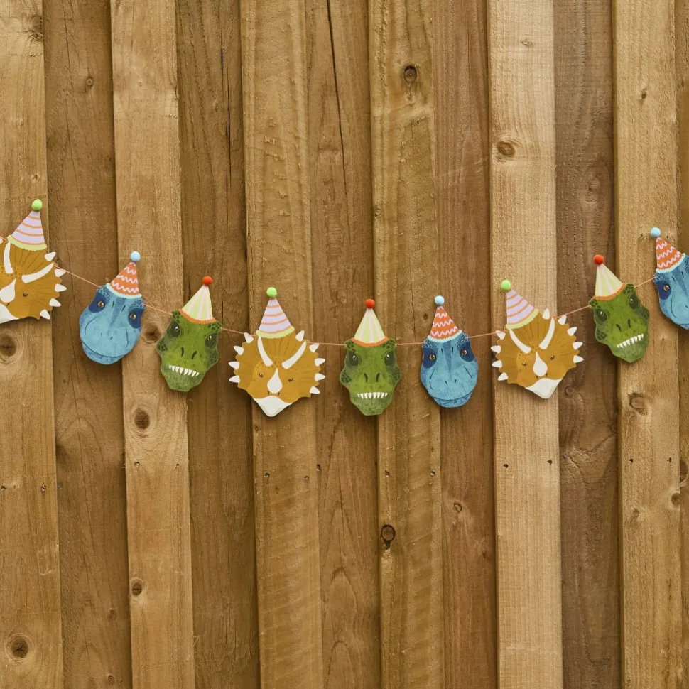 Multicolor Dinosaur Party Garland | 1ct