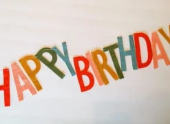 Multicolor Felt Happy Birthday Garland 6' | 1ct