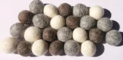 Multicolor Gray & Whites Pompom Garland 6ft | 1ct