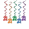 21 Multi-Color Hanging Whirl Decorations | 5 ct