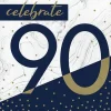 Navy & Gold Milestone Celebrate 90 Lunch Napkins | 16ct