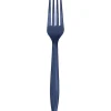 Navy Plastic Forks | 24ct