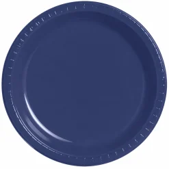 Navy Plastic Plates 10" | 20ct