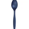 Navy Plastic Spoons | 24ct