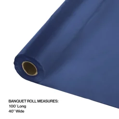 Navy Plastic Tablecover Roll 100'x40" | 1ct