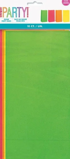Neon Paper Party Bag Assorted | 10ct