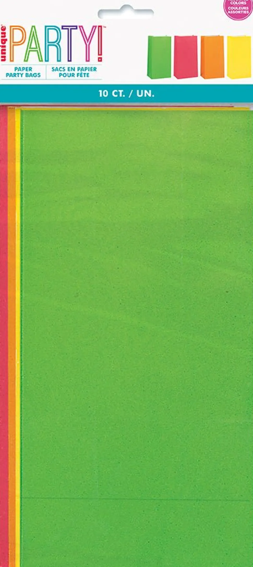 Neon Paper Party Bag Assorted | 10ct