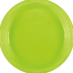 Neon Green Plastic Plate 10in | 50ct