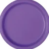 Neon Purple Paper Plates 9" | 50ct