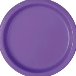 Neon Purple Paper Plates 10" | 50ct