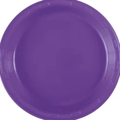 Neon Purple Plastic Plate 10in | 50ct