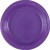 Neon Purple Plastic Plate 7in | 50ct