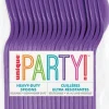 Neon Purple Premium Plastic Spoons | 20ct