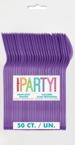 Neon Purple Premium Spoons | 50ct