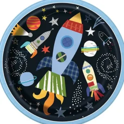 Outer Space Round Plate 9in | 8ct