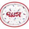 Oval Plates Patriotic USA | 8ct