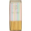 Pastel Gold Dipped Candles | 16ct