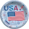 Patriotic Celebration 7" Round Paper Plates 20pk | 1ct