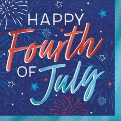 Patriotic Fourth of July Beverage Napkins 16pk | 1ct