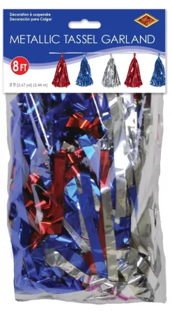 Patriotic Metallic Tassel Garland | 1ct