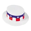 Patriotic Plastic Red/White/Blue Adult Skimmer Hat | 1ct