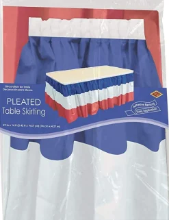 Patriotic Pleated Table Skirting | 1 ct