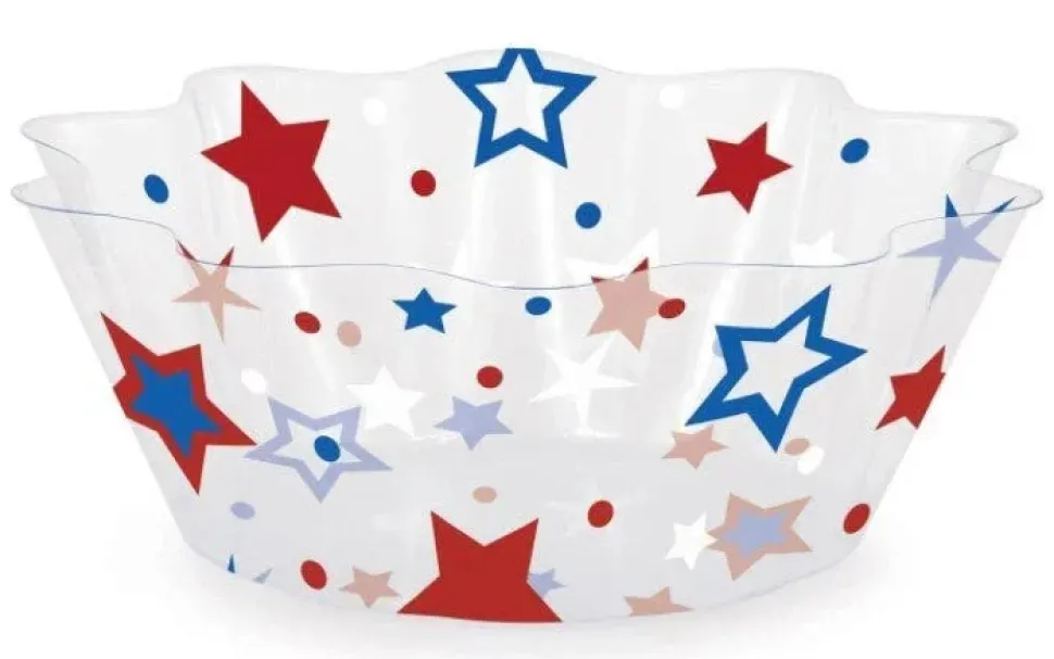 Patriotic Stars Fluted Bowl | 1ct