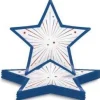 Patriotic USA Star Shaped Dinner Plates
