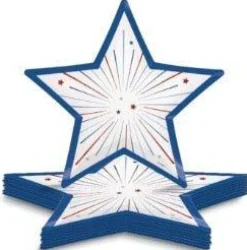 Patriotic USA Star Shaped Dinner Plates