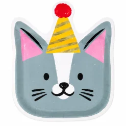 Paw Party Cat Shaped Plate 10in | 8ct
