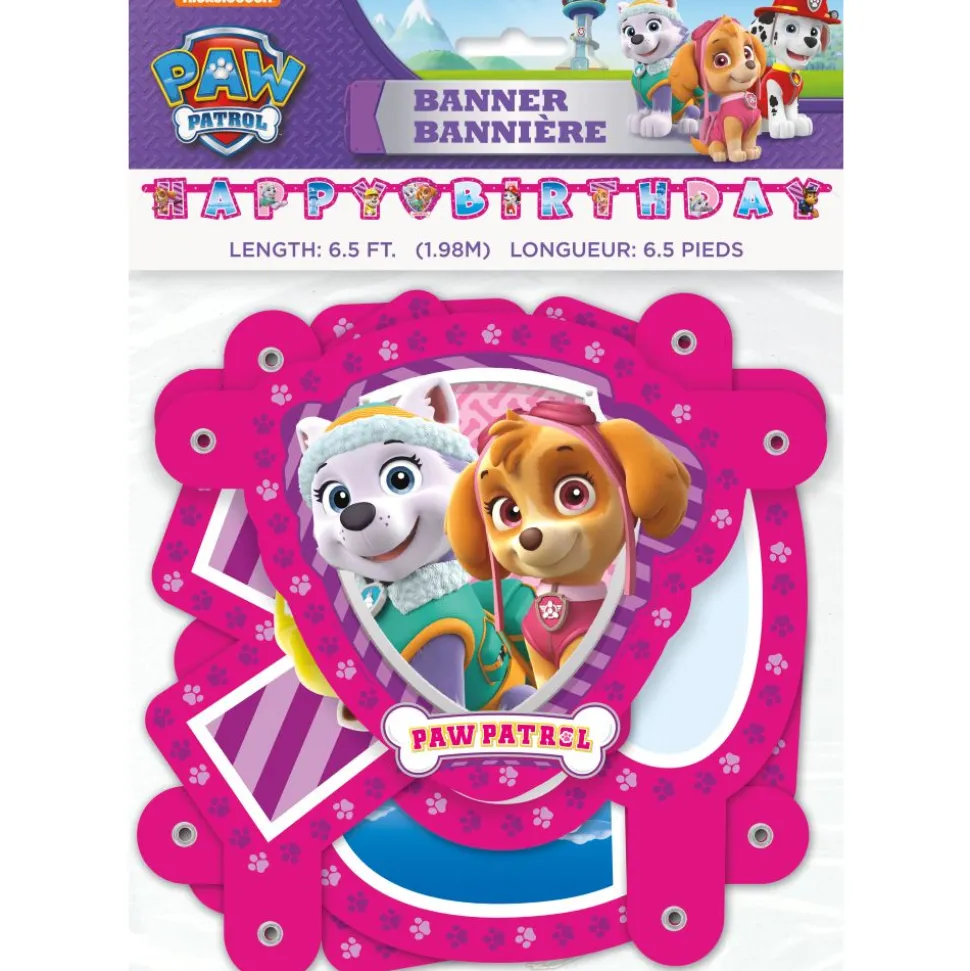 Paw Patrol Girl Birthday Banner 6.5' | 1ct