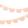 Peach Tissue Paper Scallop Garland Set | 1ct