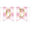 Pennant Pink Gingham Banner 6ft | 1ct