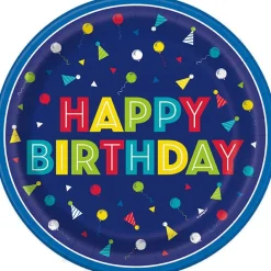 Peppy Birthday Plate 9in | 8ct