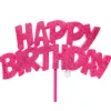 Pink Happy Birthday Cake Topper | 1 ct