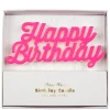 Pink Happy Birthday Candle | 1ct