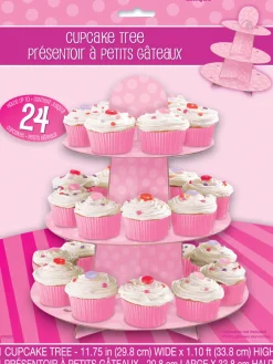 Pink Poka Dot Cupcake Stand | 1ct