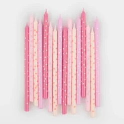 Pink Stars Candles | 16ct