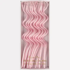 Pink Swirly Candles | 20ct