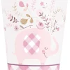 Pink Floral Elephant Cup 9oz | 8ct