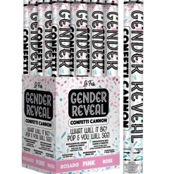 18" Pink Gender Reveal Confetti Cannon | 1ct